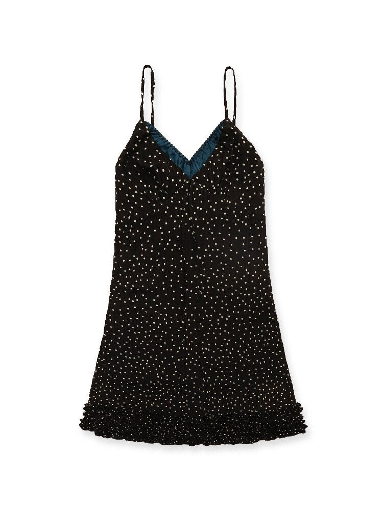 Paneled Polka Dot Lace Slip Dress【s0000016410】