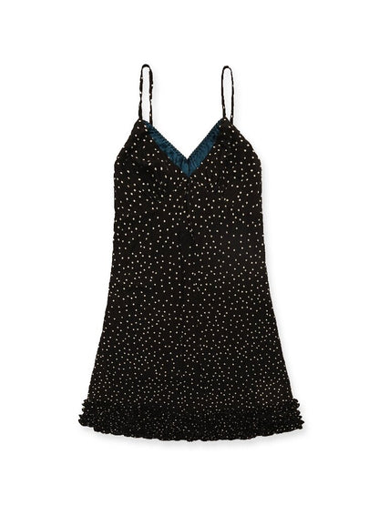 Paneled Polka Dot Lace Slip Dress【s0000016410】