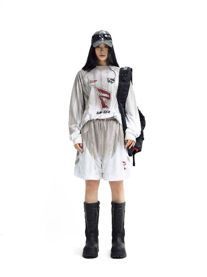 Blokecore Style Long Sleeve Racing T-Shirt【s0000011697】