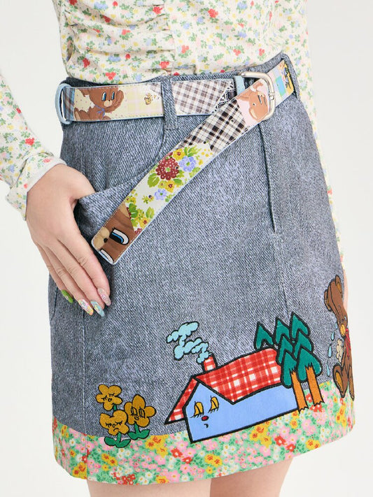 Bear Patchwork Pin Buckle Belt【s0000018729】