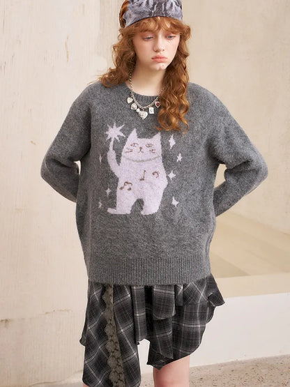 Relaxed-Fit Soft Pullover Knit Sweater【s0000014054】