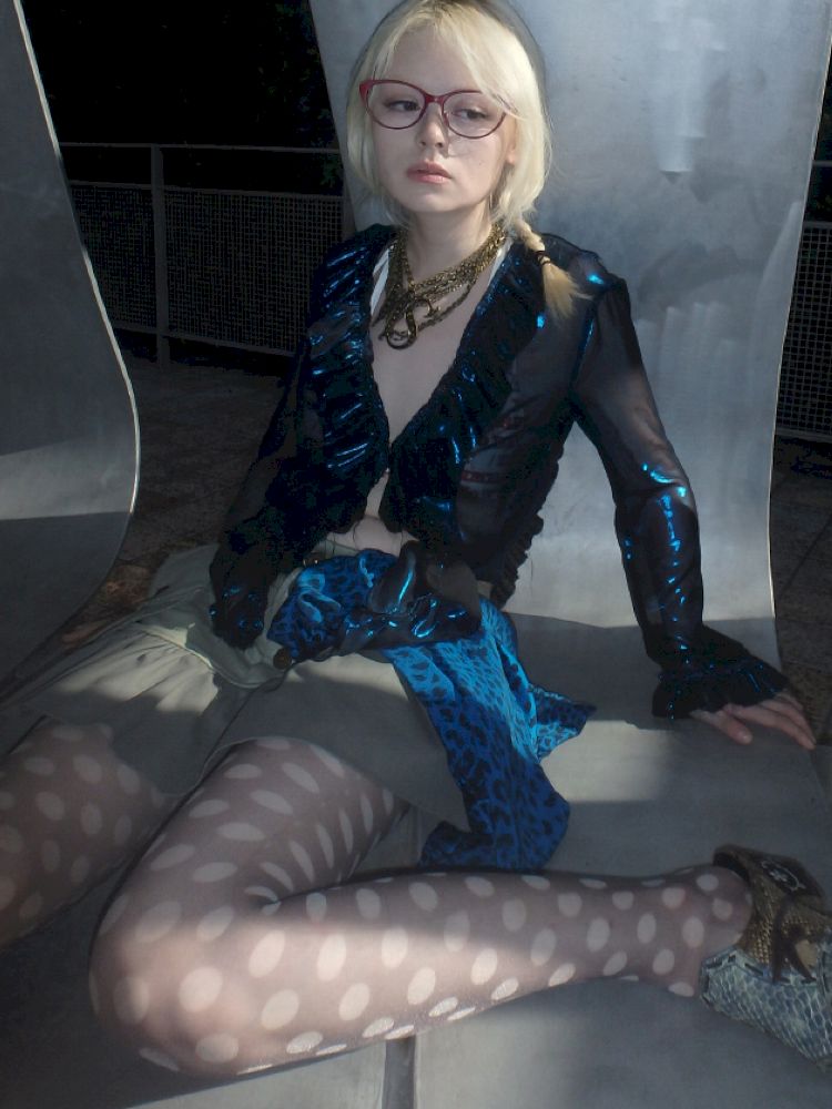 Polka dot print 10D ultra-thin stockings【s0000013175】