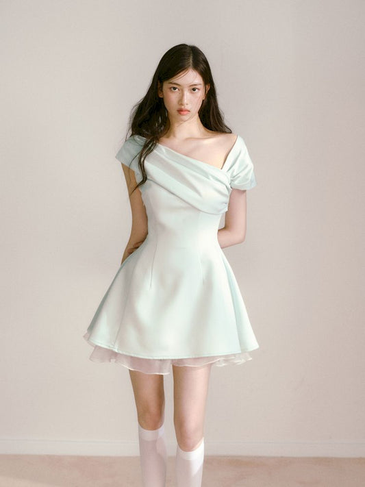 One Shoulder Slash Dress【s0000013244】