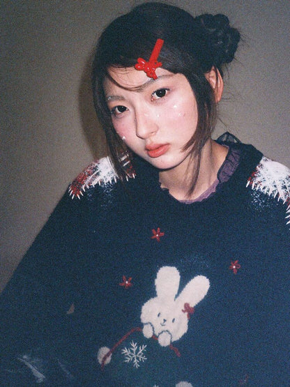 Three Dimensional Bow Rabbit Hairpin【s0000016078】