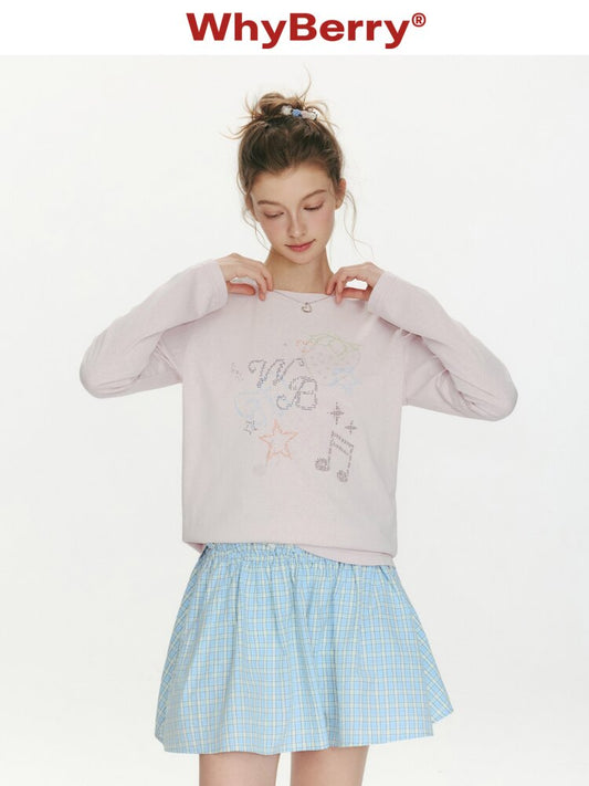 Berry Waltz Printed Thin T-Shirt【s0000015673】