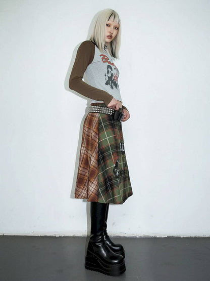 Vintage layered butt curtain skirt【s0000014378】