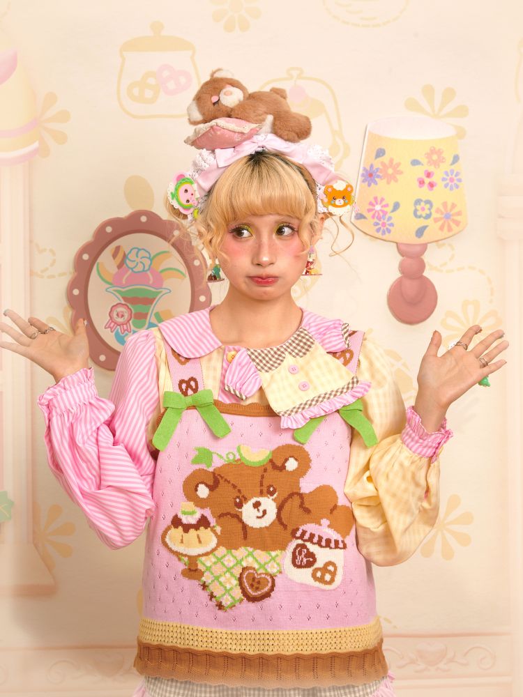 Needle Skeleton Knit Camisole Vest【s0000013701】