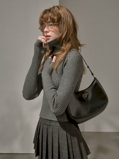 Zipper Stand Collar Base Layer Sweater【s0000014391】