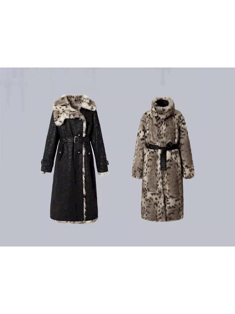 Leopard Print Medium Length Reversible Coat【s0000010992】