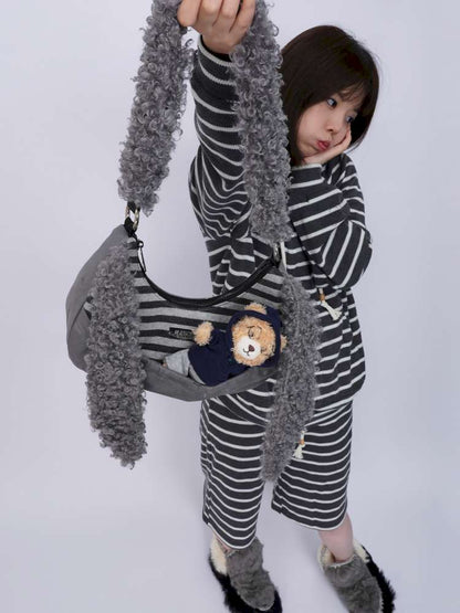 Rabbit Plush Versatile Commuter Crossbody Bag【s0000014618】