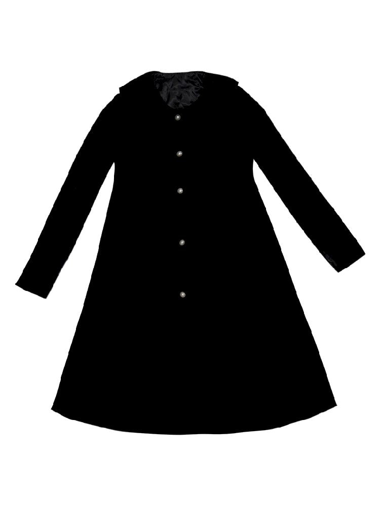 Velvet Mid-Length Coat【s0000011334】