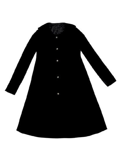 Velvet Mid-Length Coat【s0000011334】