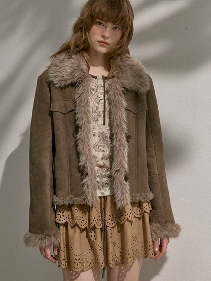 Faux Fur Collar Jacket【s0000014409】