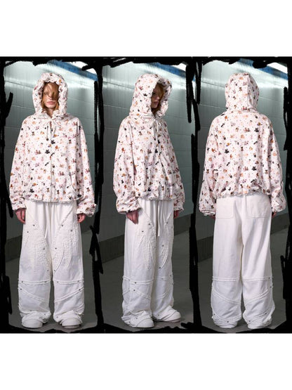 Puppy Print Sweatshirt Jacket【s0000014413】