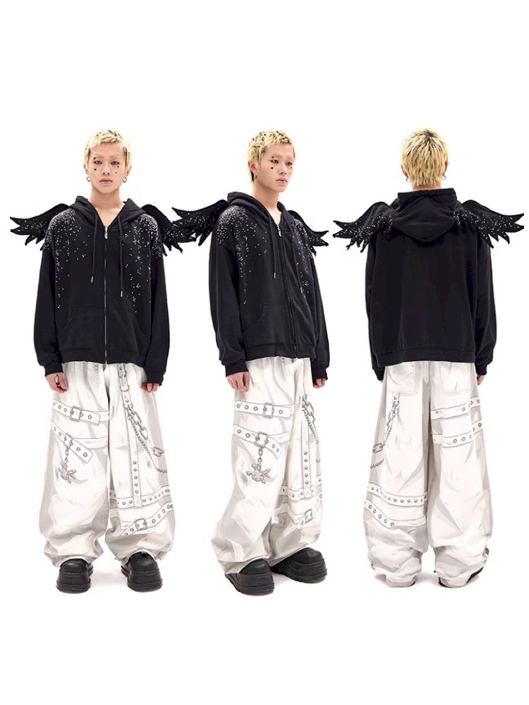 Hand-painted Printed Jeans【s0000011800】