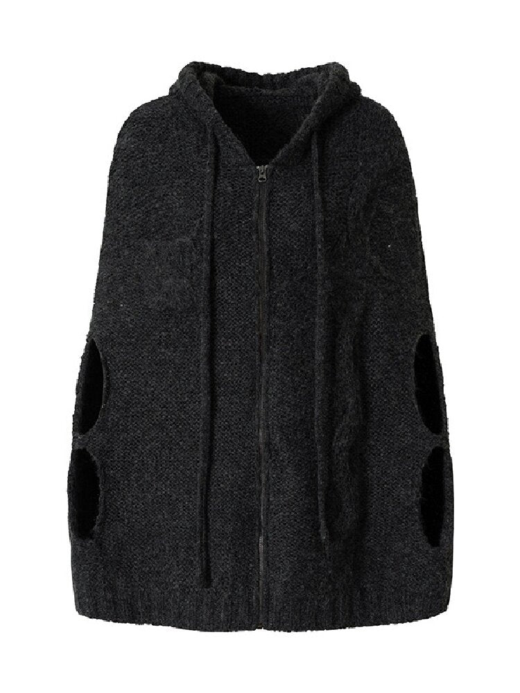 Twisted Knit Wool Cape Jacket【s0000019160】