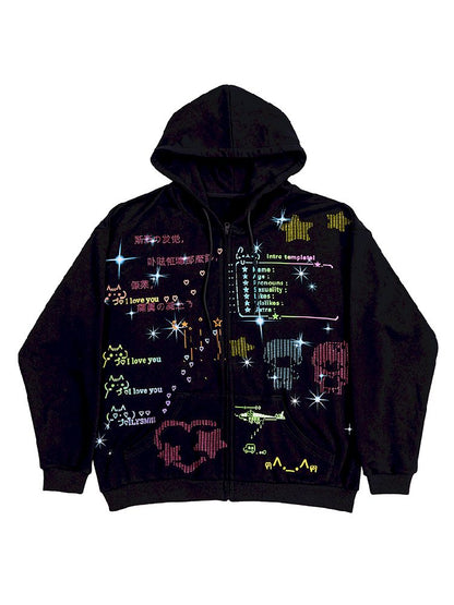 Sweatshirt with Martian Rhinestones [S0000010502]