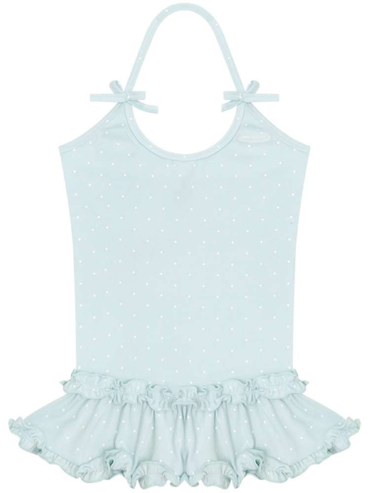 Lace Bow Polka Dot Halter Vest【s0000015432】