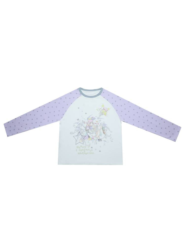 Star Drop-Shoulder Long-Sleeve Sweatshirt【s0000014439】