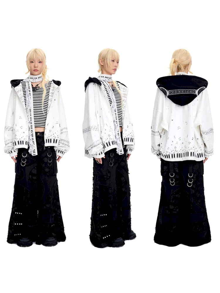 Headphones Embroidered Hoodie Jacket【s0000014098】