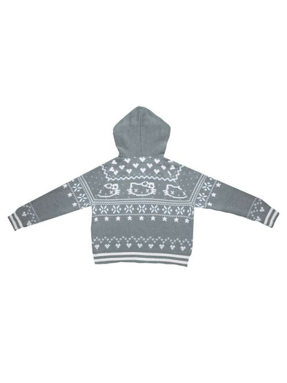 Ghost Horse Grey Fair Isle Hooded Jacket【s0000014697】