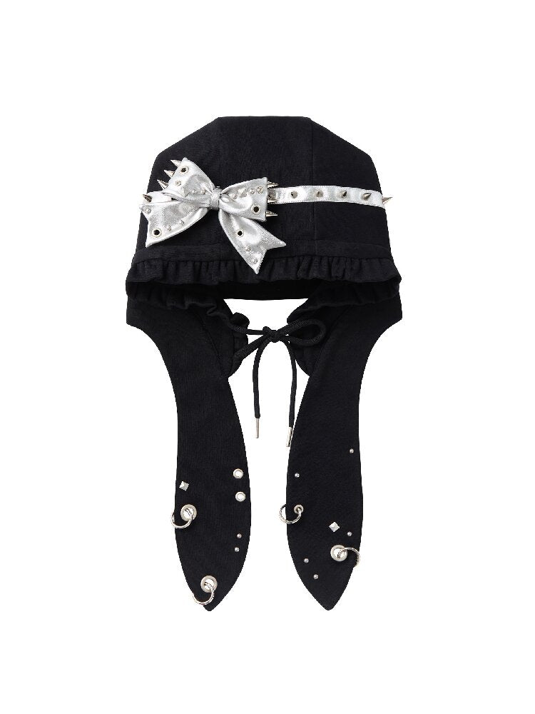 Rivet Bow Rabbit Ear Hat【s0000016933】