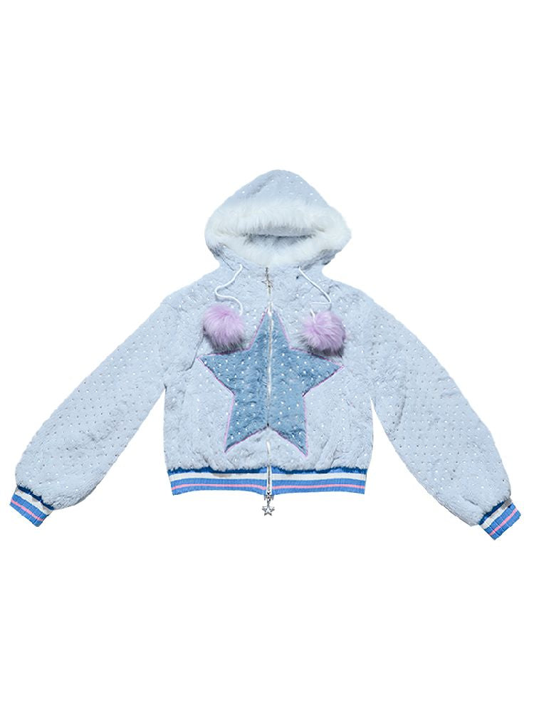 Star Plush Hooded Jacket【s0000010864】