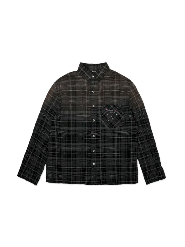 Gradient spray horsey loose shirt jacket【s0000013423】