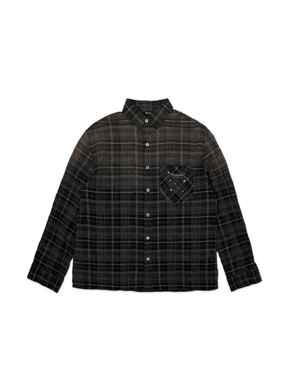 Gradient spray horsey loose shirt jacket【s0000013423】