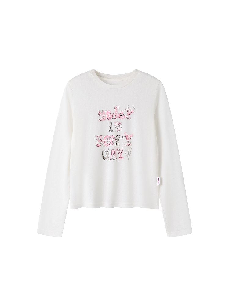 Simple Round Neck Long Sleeve T-Shirt【s0000011973】
