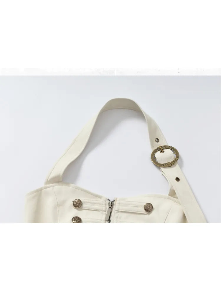 Asymmetrical Halter Neckline Dress【s0000013942】