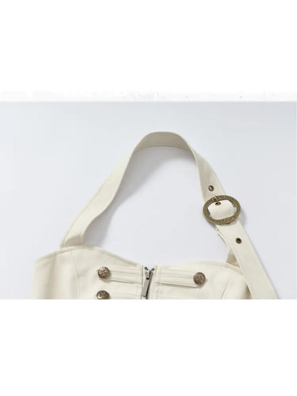 Asymmetrical Halter Neckline Dress【s0000013942】