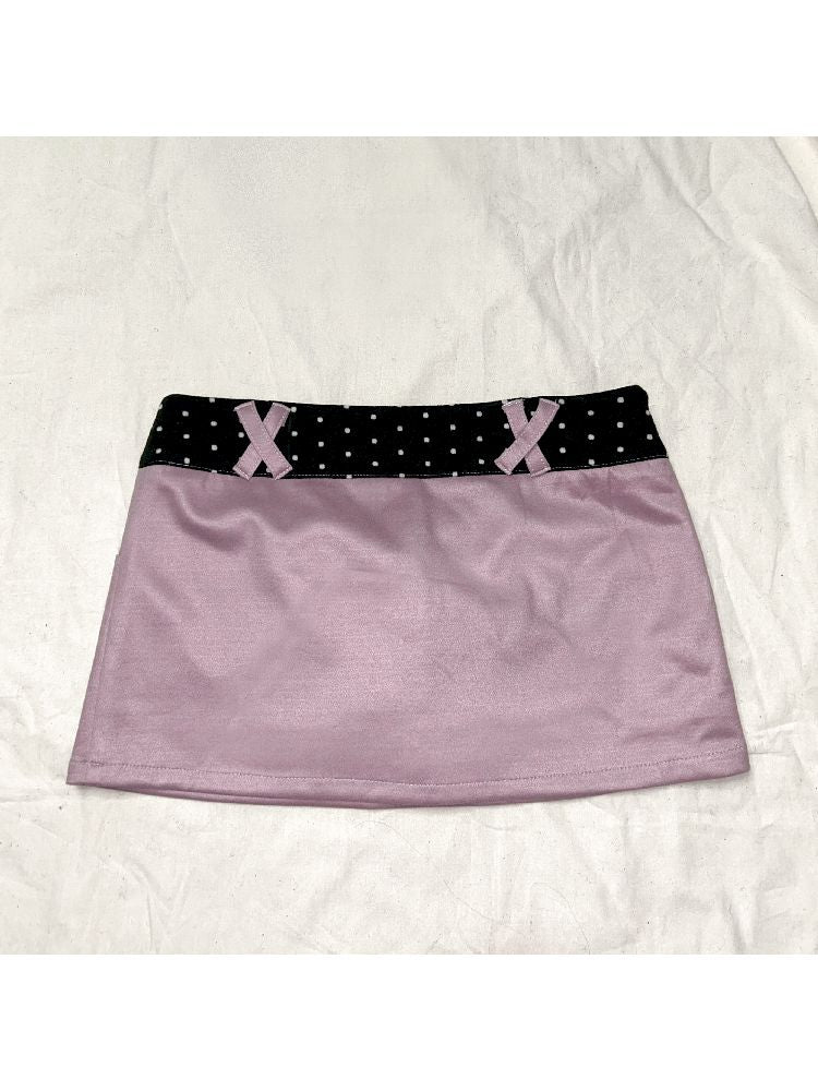 Patchwork Bowknot Half-body Skirt【s0000011950】