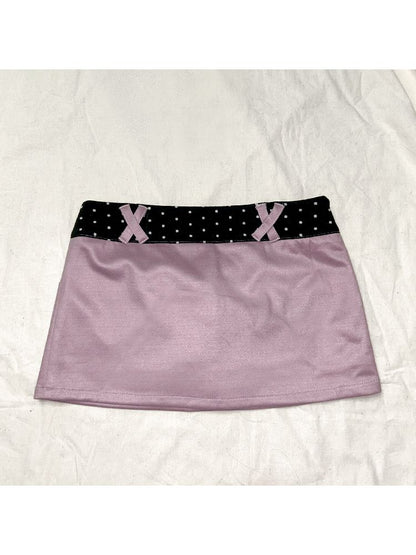 Patchwork Bowknot Half-body Skirt【s0000011950】