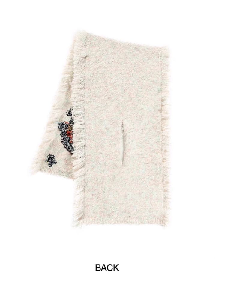 Bear Tassel Soft Short Scarf [S0000010522]