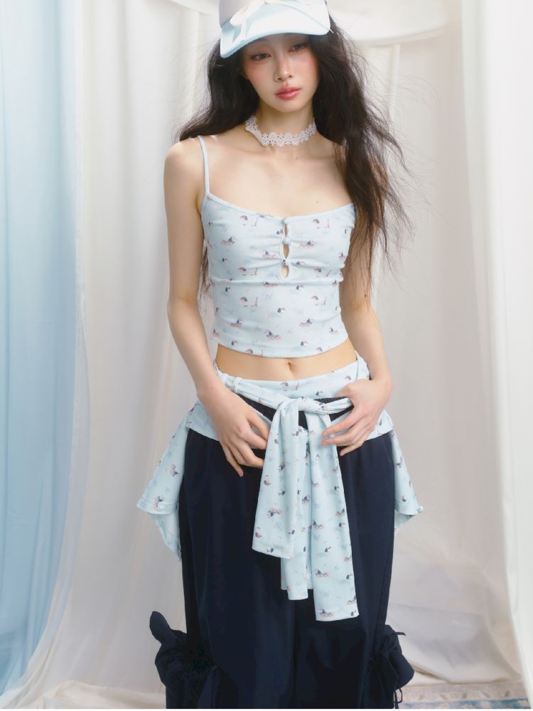 Printed Top Jacket Three Piece Set【s0000012159】