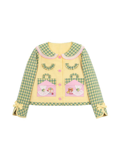 Jacket & Patchwork Half Skirt Set【s0000013703】