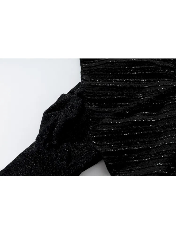 Puff Sleeves Round Neck Long Sleeve Base【s0000013956】