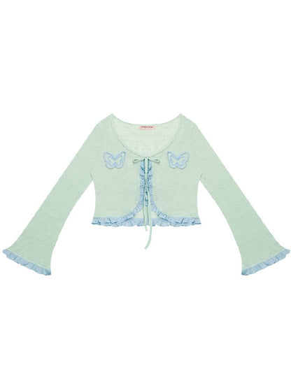 Butterfly Lace Knit Cardigan【s0000012229】