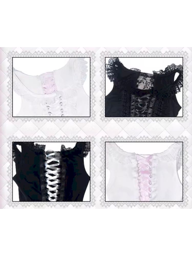 Tie-back tank top/short-sleeved shirt【s0000012692】