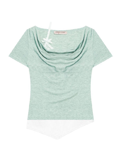 Lace Straps Short Sleeve T-shirt【s0000012254】