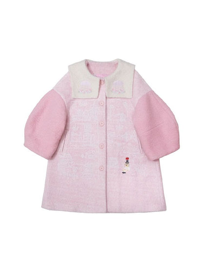 Dollhouse Embroidered Colorblocked Tweed Coat【s0000005691】