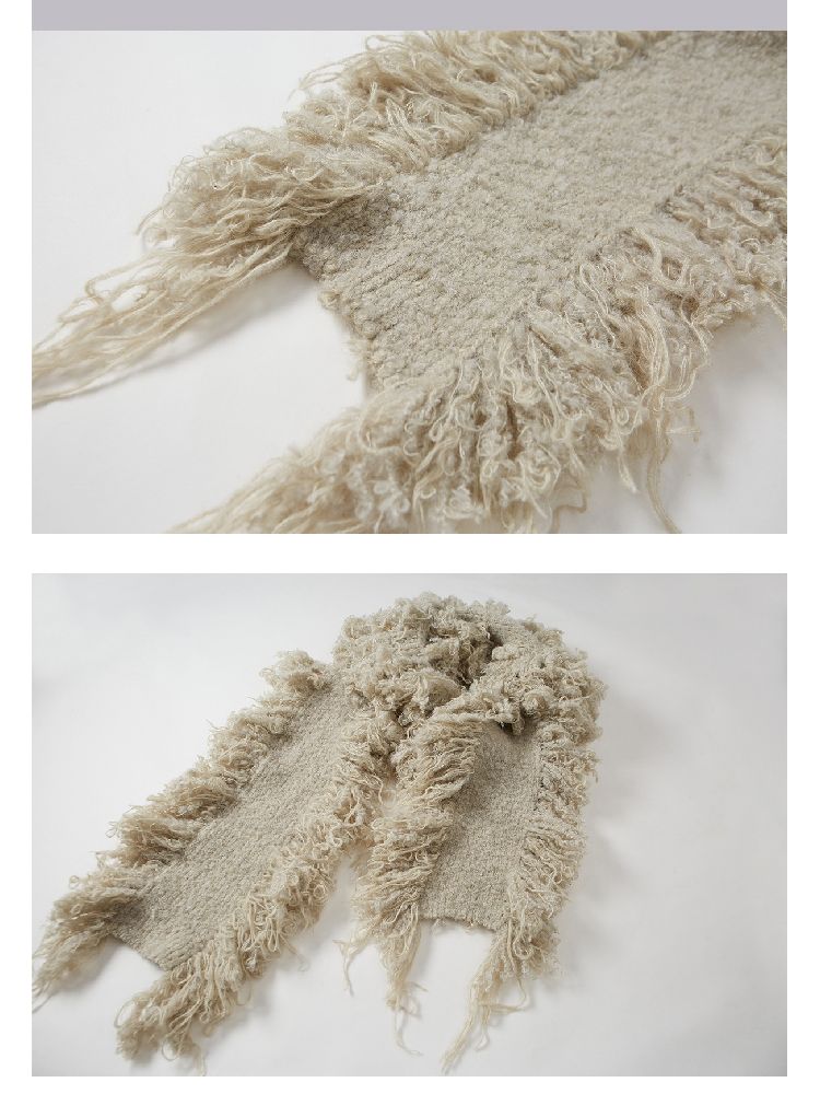 Two Color Tassel Scarf【s0000005235】