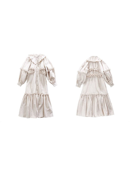 큰 소매 느슨한 밑단 드레스 [S0000011316]