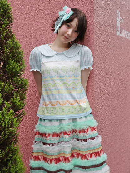 Strawberry Lime Print Loose T-Shirt【s0000017765】