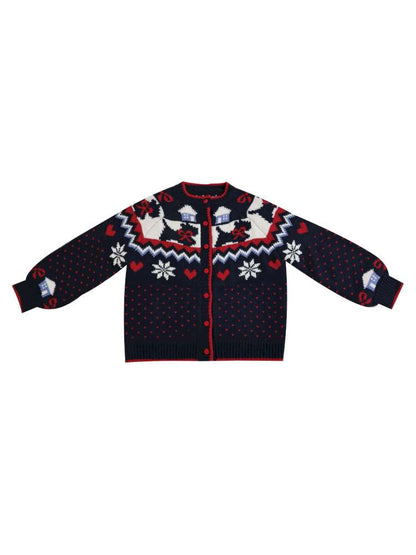 Bow Snowflake Island Wool Sweater【s0000015098】