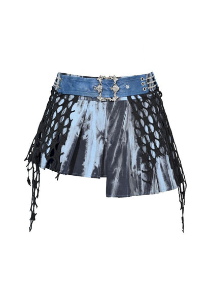 Irregular Pleated Low Waist Half Body Skirt【s0000013502】