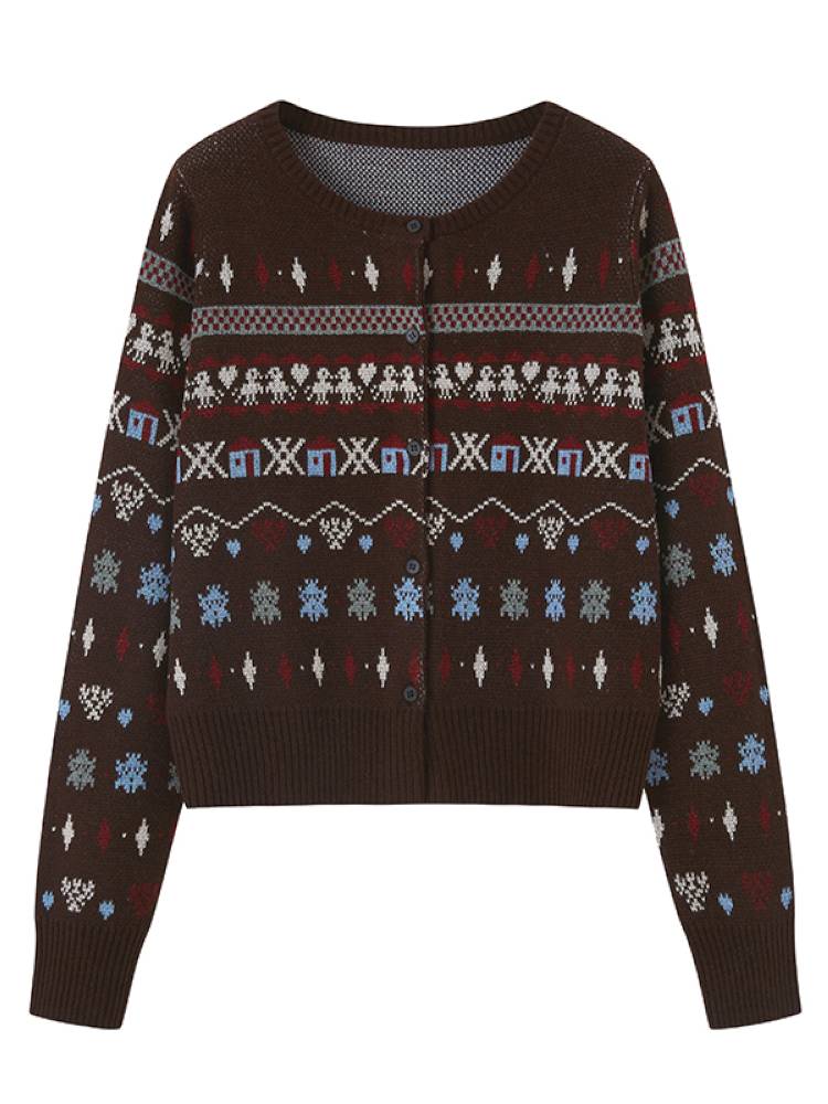 Round Neck Winter Cardigan Coat【s0000014386】