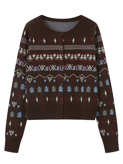 Round Neck Winter Cardigan Coat【s0000014386】