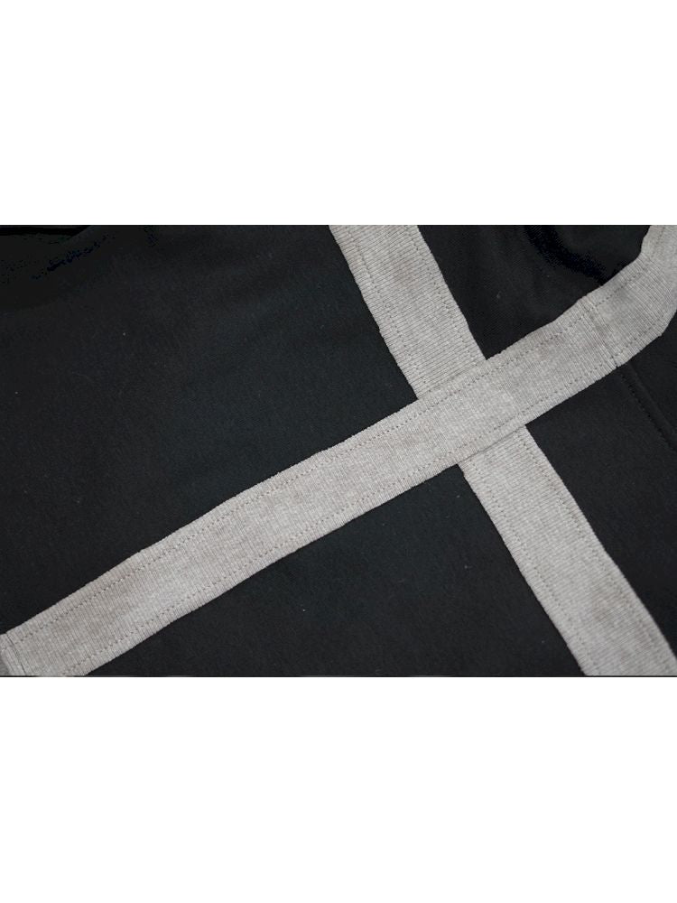 Hooded False Two Black Gray Knit Cardigan【s0000013890】